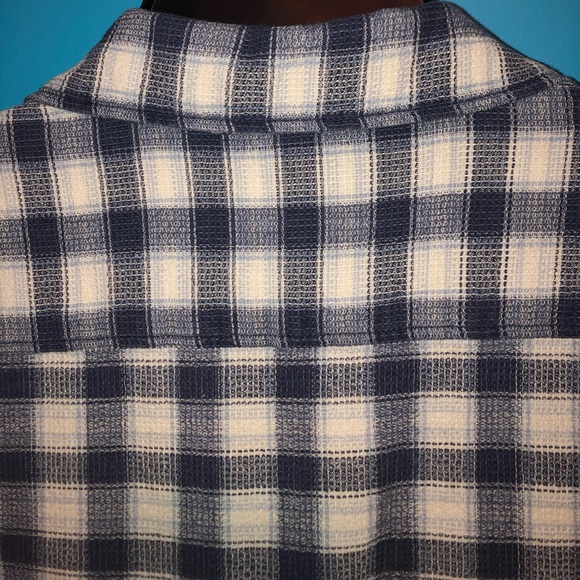 Dockers Checkered Plaid Button Down Blouse - Picture 7 of 7